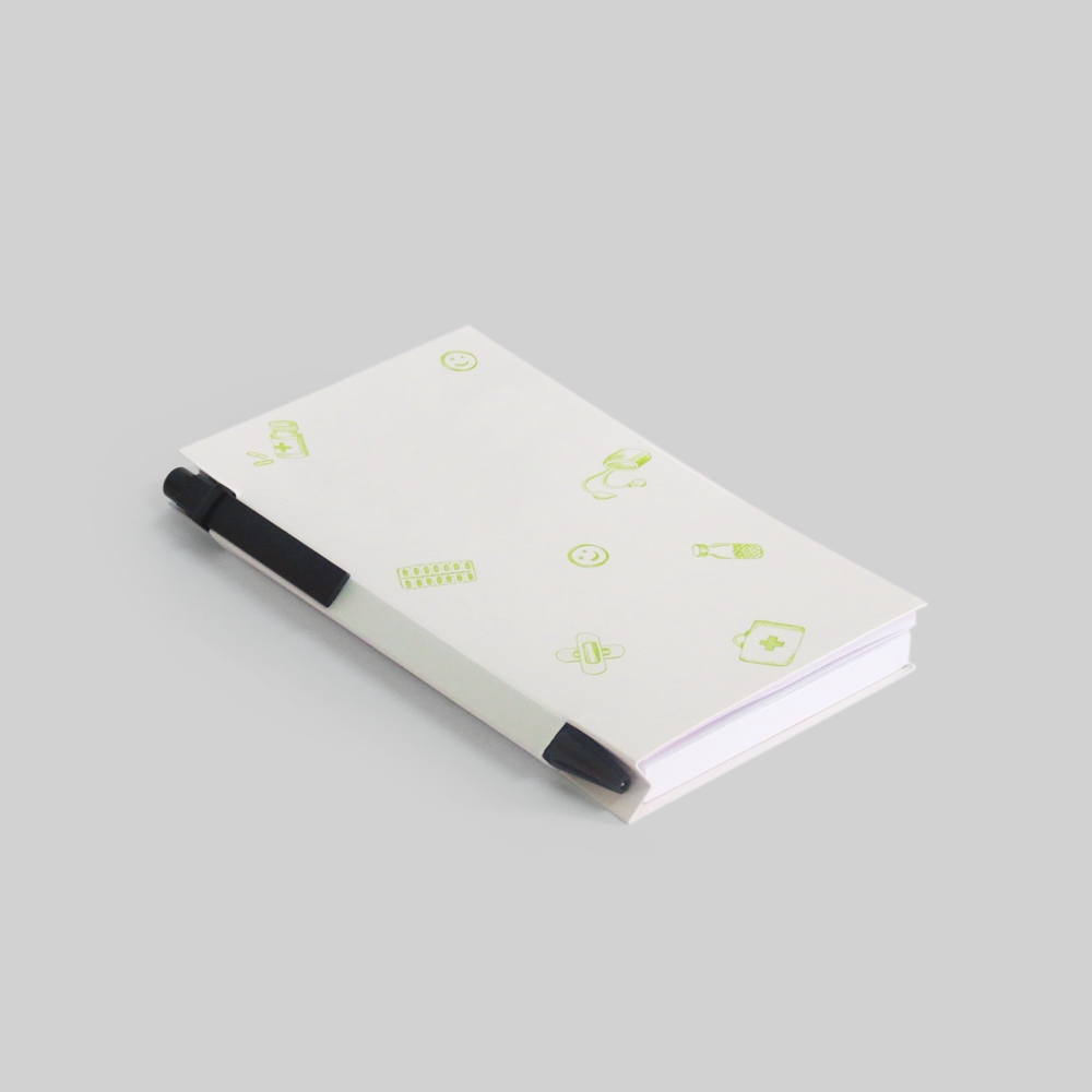 黏貼便箋及原子筆記事本